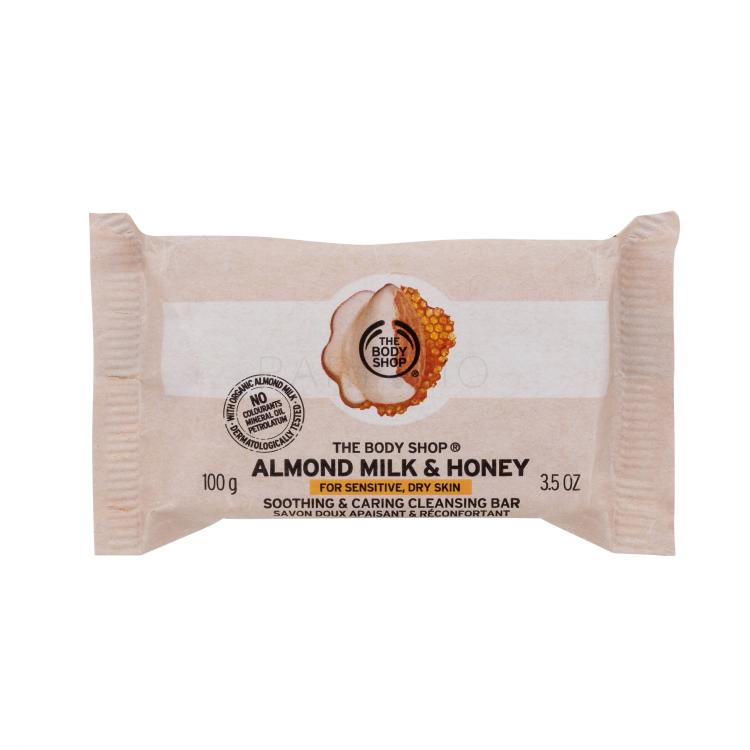 The Body Shop Almond Milk &amp; Honey Soothing &amp; Caring Cleansing Bar Seife für Frauen 100 g