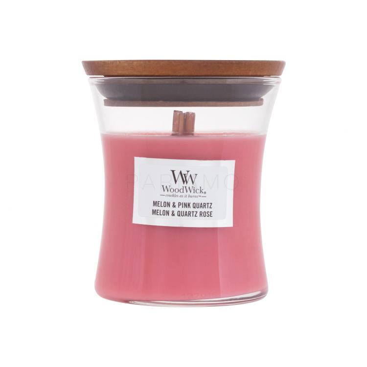 WoodWick Melon &amp; Pink Quartz Duftkerze 85 g