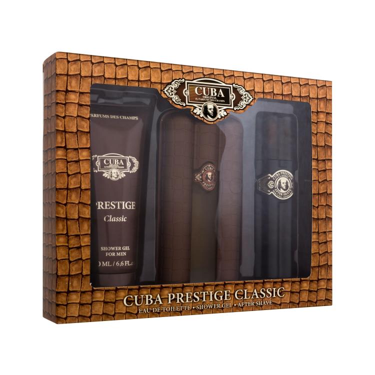 Cuba Prestige Geschenkset Eau de Toilette 90 ml + Duschgel 200 ml + Rasierwasser 100 ml