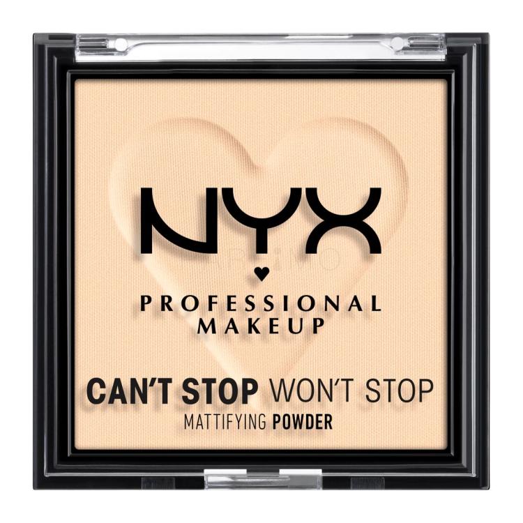 NYX Professional Makeup Can&#039;t Stop Won&#039;t Stop Mattifying Powder Puder für Frauen 6 g Farbton  01 Fair