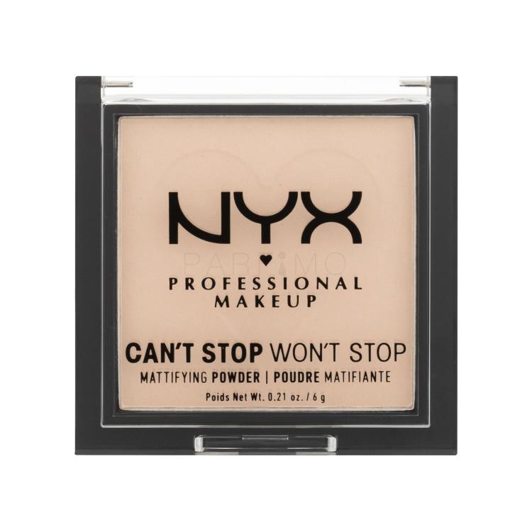 NYX Professional Makeup Can&#039;t Stop Won&#039;t Stop Mattifying Powder Puder für Frauen 6 g Farbton  02 Light