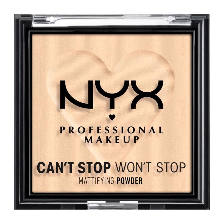 NYX Professional Makeup Can&#039;t Stop Won&#039;t Stop Mattifying Powder Puder für Frauen 6 g Farbton  02 Light
