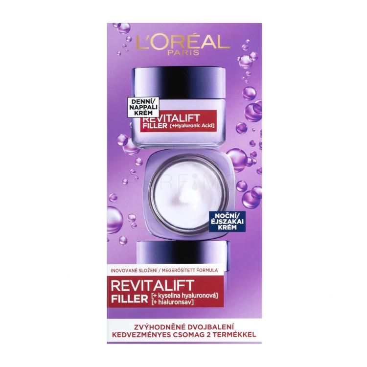 L&#039;Oréal Paris Revitalift Filler HA Duo Set Geschenkset Tagescreme Revitalift Filler HA 50 ml + Nachtcreme Revitalift Filler HA 50 ml