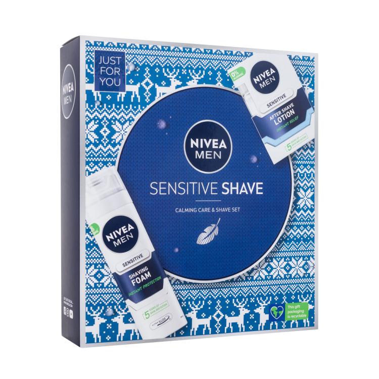 Nivea Men Sensitive Shave Geschenkset Rasierwasser Men Sensitive 100 ml + Rasierschaum Men Sensitive 200 ml