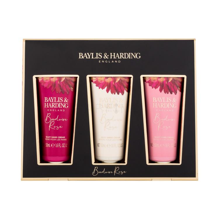 Baylis &amp; Harding Boudoire Rose Gift Set Geschenkset Handcreme Boudoire Rose 3 x 50 ml