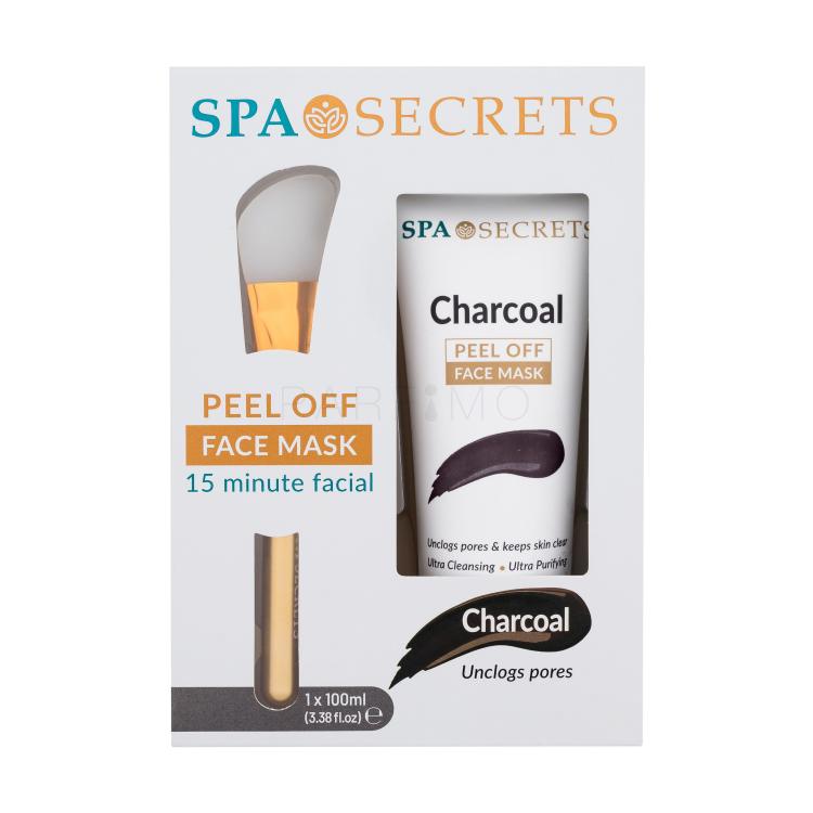 Xpel Spa Secrets Charcoal Peel Off Face Mask Geschenkset Gesichtsmaske Spa Secrets Charcoal Peel Off 100 ml + Applikator