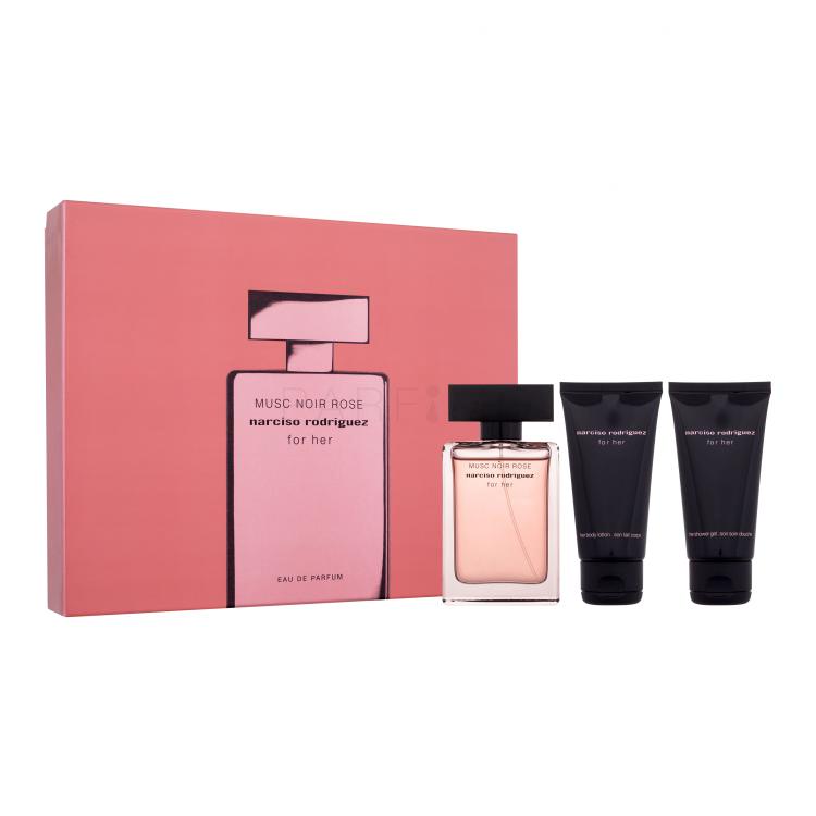 Narciso Rodriguez For Her Musc Noir Rose Geschenkset Eau de Parfum 50 ml + Körpermilch 50 ml + Duschgel 50 ml