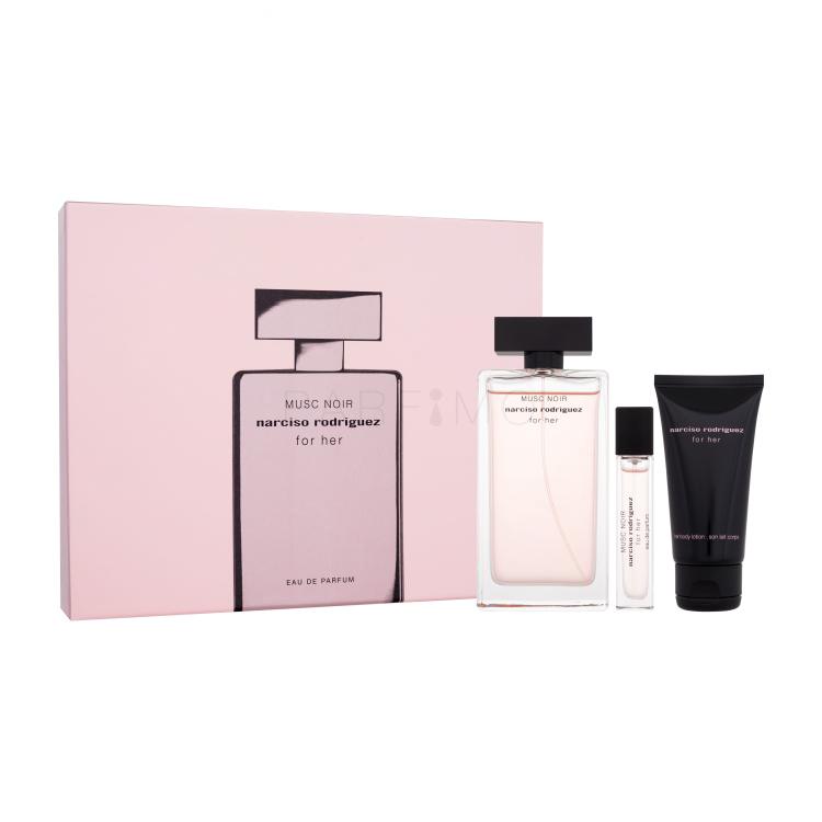 Narciso Rodriguez For Her Musc Noir Geschenkset Eau de Parfum 100 ml + Körpermilch 50 ml + Eau de Parfum 10 ml