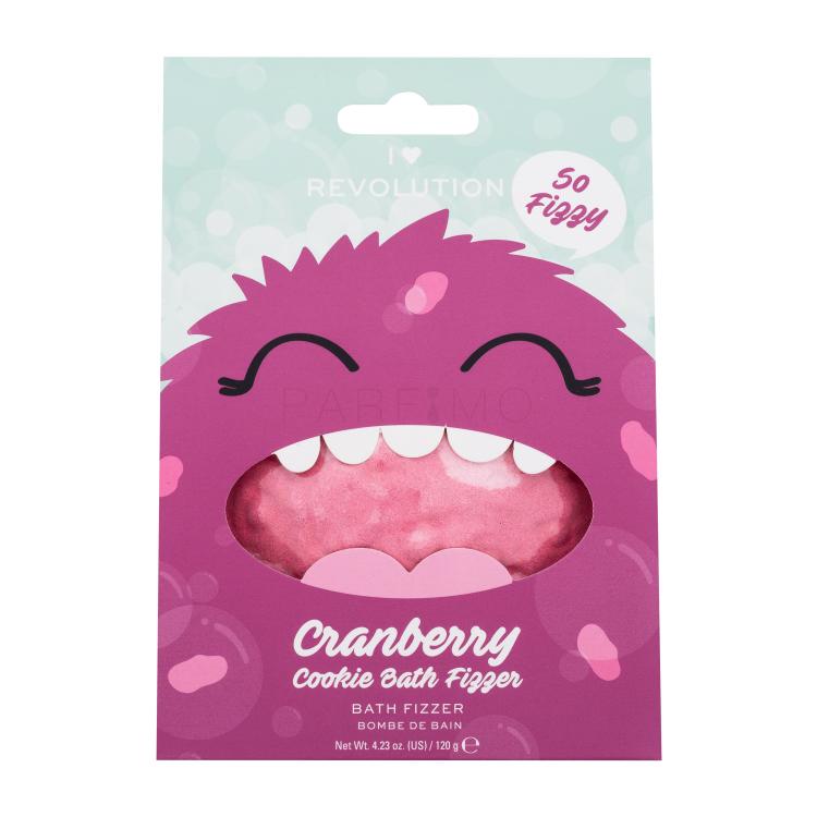 I Heart Revolution Cookie Bath Fizzer Cranberry Badebombe für Frauen 120 g