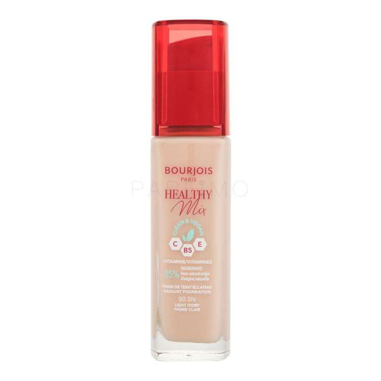 BOURJOIS Paris Healthy Mix Clean &amp; Vegan Radiant Foundation Foundation für Frauen 30 ml Farbton  50,5N Light Ivory
