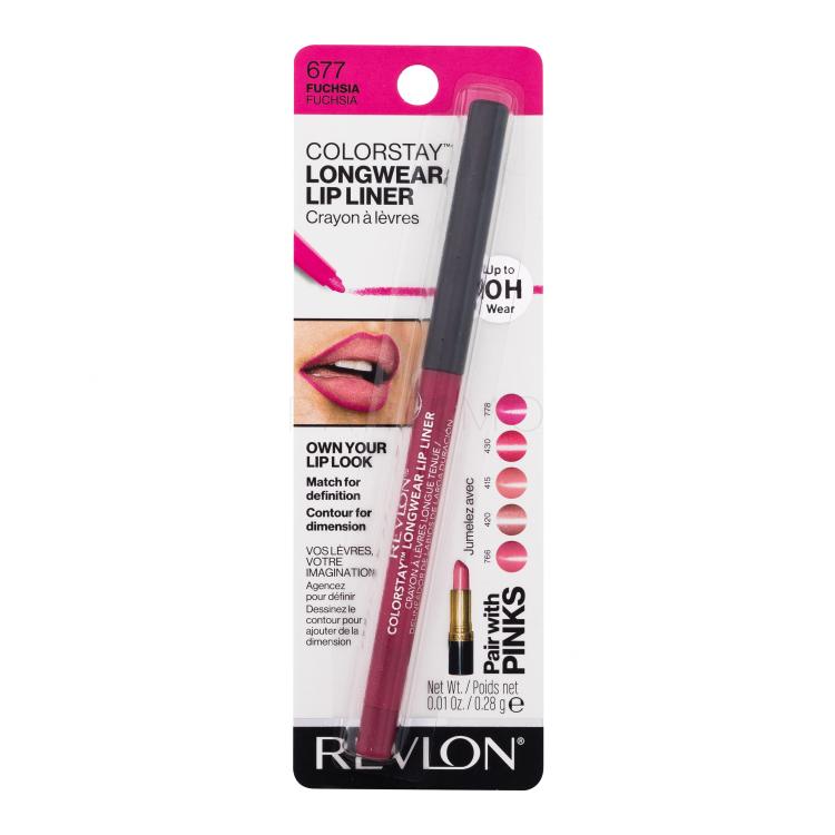 Revlon Colorstay Longwear Lip Liner Lippenkonturenstift für Frauen 0,28 g Farbton  677 Fuchsia