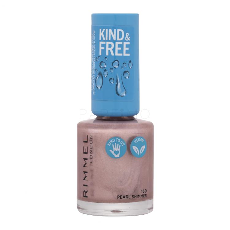 Rimmel London Kind &amp; Free Nagellack für Frauen 8 ml Farbton  160 Pearl Shimmer