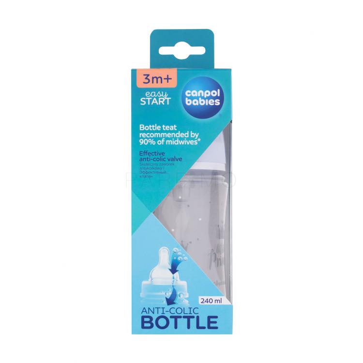 Canpol babies Royal Baby Easy Start Anti-Colic Bottle Little Prince 3m+ Babyflasche für Kinder 240 ml