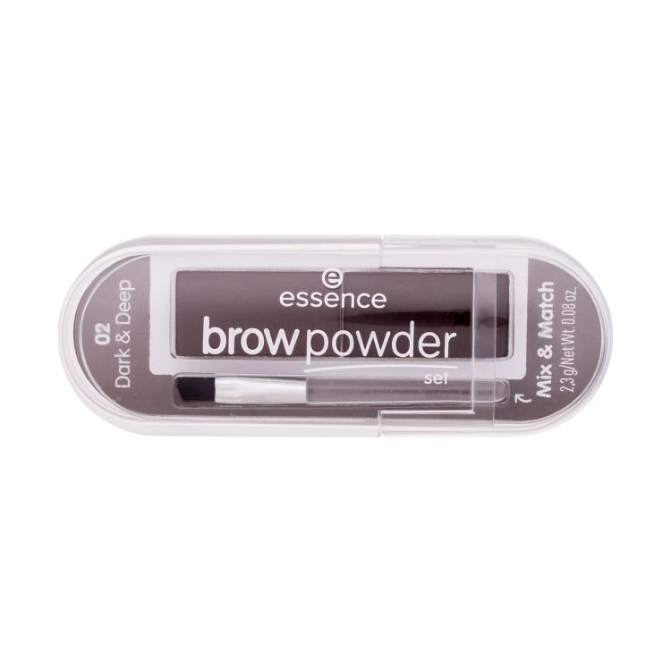 Essence Brow Powder Set Augenbrauenpuder für Frauen 2,3 g Farbton  02 Dark &amp; Deep