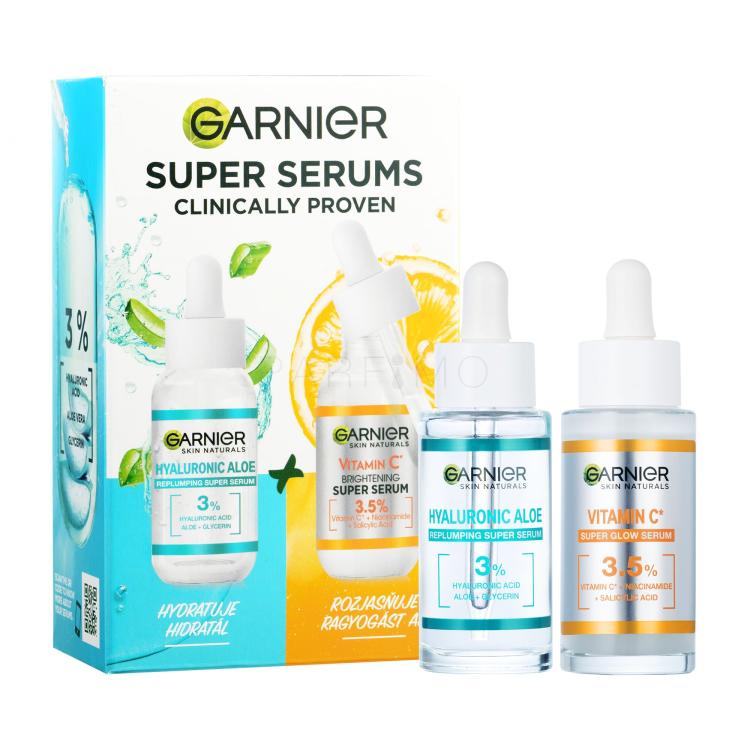 Garnier Skin Naturals Super Serums Geschenkset Gesichtsserum Skin Naturals Vitamin C 30 ml + Gesichtsserum Skin Naturals Hyaluronic Aloe 30 ml