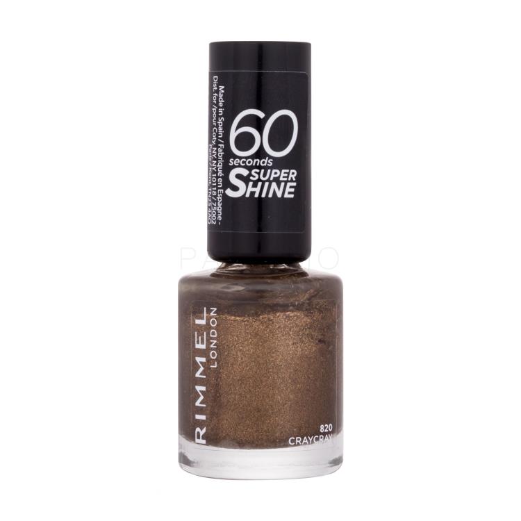 Rimmel London 60 Seconds Super Shine Nagellack für Frauen 8 ml Farbton  820 Craycray