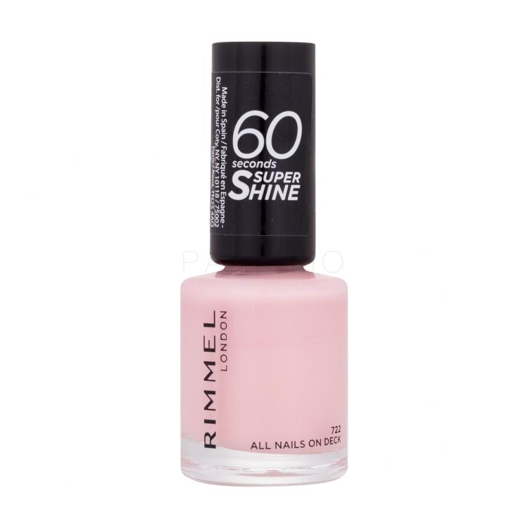 Rimmel London 60 Seconds Super Shine Nagellack für Frauen 8 ml Farbton  722 All Nails On Deck