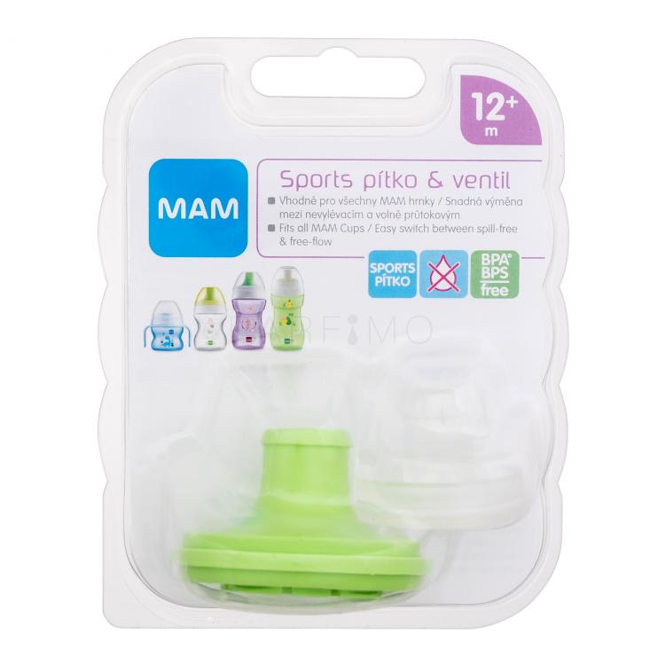 MAM Spout &amp; Valve Sports 12m+ Green Trinkbecher für Kinder 1 St.