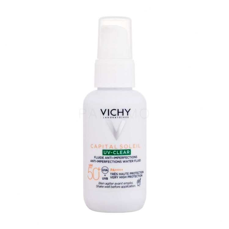 Vichy Capital Soleil UV-Clear Anti-Imperfections Water Fluid SPF50+ Sonnenschutz fürs Gesicht für Frauen 40 ml