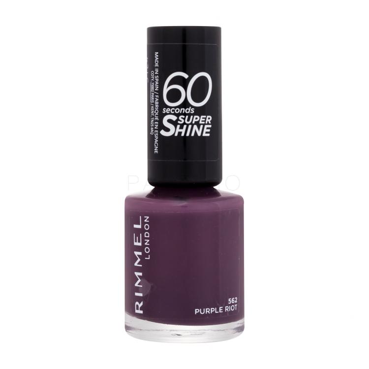 Rimmel London 60 Seconds Super Shine Nagellack für Frauen 8 ml Farbton  562 Purple Riot
