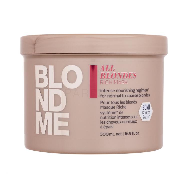 Schwarzkopf Professional Blond Me All Blondes Rich Mask Haarmaske für Frauen 500 ml