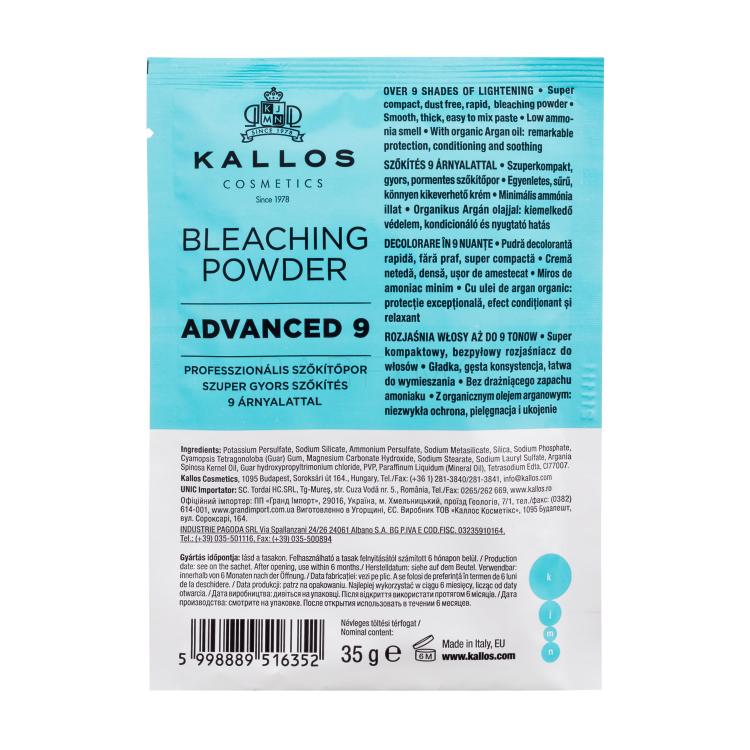Kallos Cosmetics KJMN Advanced 9 Bleaching Powder Haarfarbe für Frauen 35 g