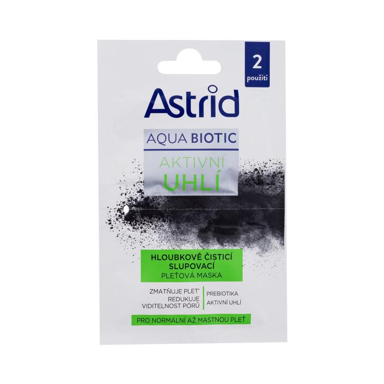 Astrid Aqua Biotic Active Charcoal Cleansing Mask Gesichtsmaske für Frauen 2x8 ml