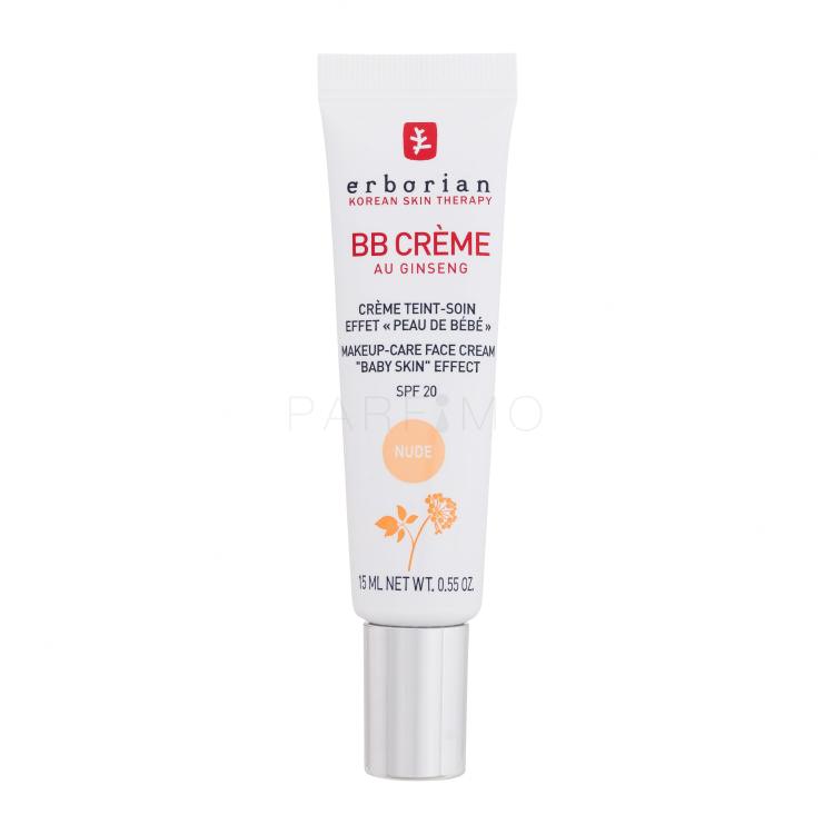 Erborian BB Crème Makeup-Care Face Cream SPF20 BB Creme für Frauen 15 ml Farbton  Nude