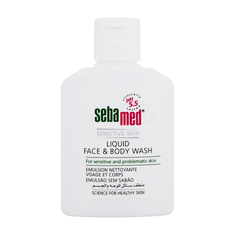 SebaMed Sensitive Skin Face &amp; Body Wash Flüssigseife für Frauen 50 ml