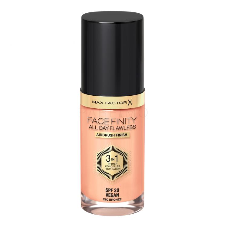 Max Factor Facefinity All Day Flawless SPF20 Foundation für Frauen 30 ml Farbton  C80 Bronze