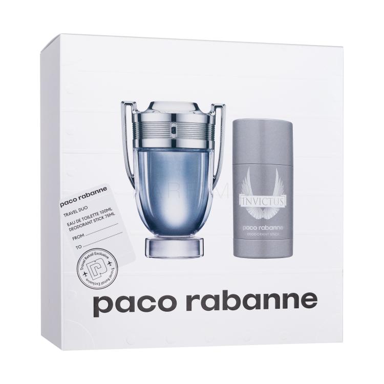 Paco Rabanne Invictus SET1 Geschenkset Eau de Toilette 100 ml + Deostick 75 ml