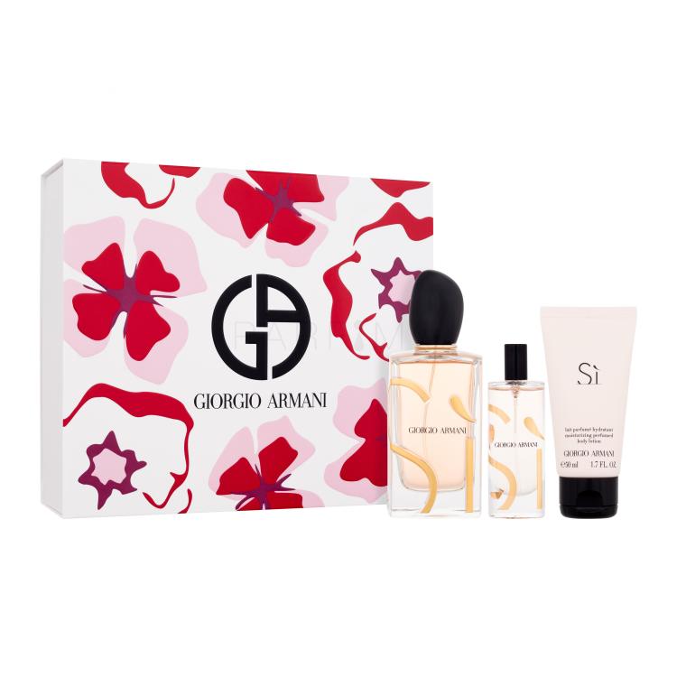 Giorgio Armani Sì Geschenkset Eau de Parfum 100 ml + Körperlotion 50 ml + Eau de Parfum 15 ml