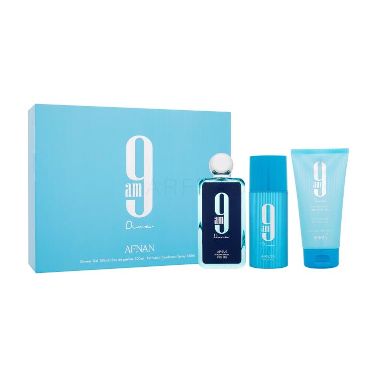 Afnan 9am Dive Geschenkset Eau de Parfum 100 ml + Duschgel 150 ml + Deodorant 150 ml