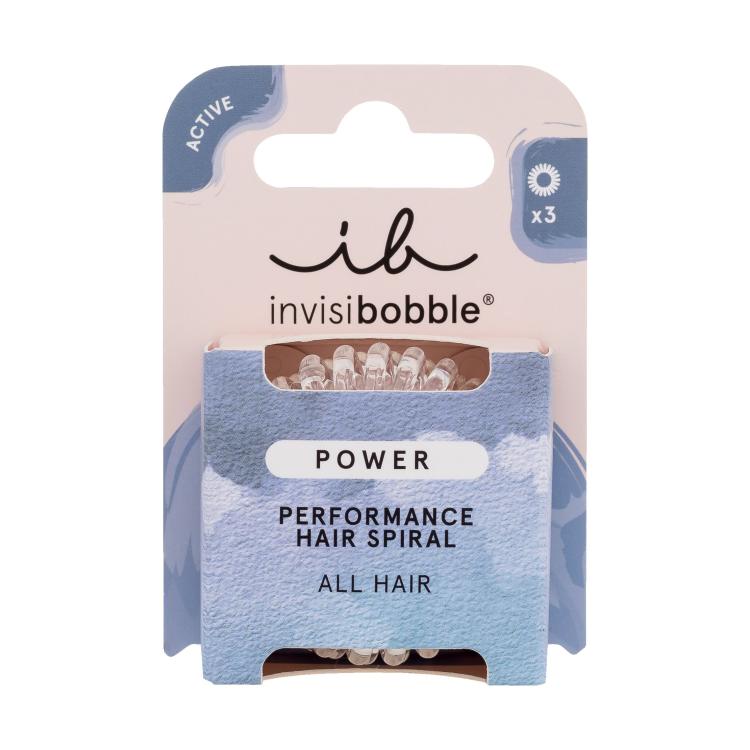 Invisibobble Power Performance Hair Spiral Haargummi für Frauen Farbton  Crystal Clear Set