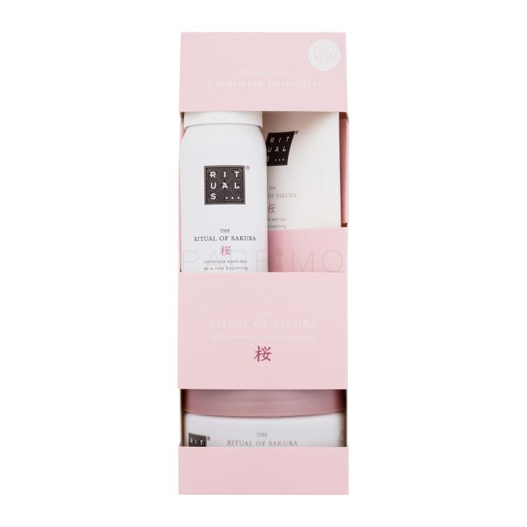 Rituals The Ritual Of Sakura 3 Renewing Bestsellers Geschenkset Duschschaum 50 ml + Körpercreme 70 ml + Körperpeeling 125 g