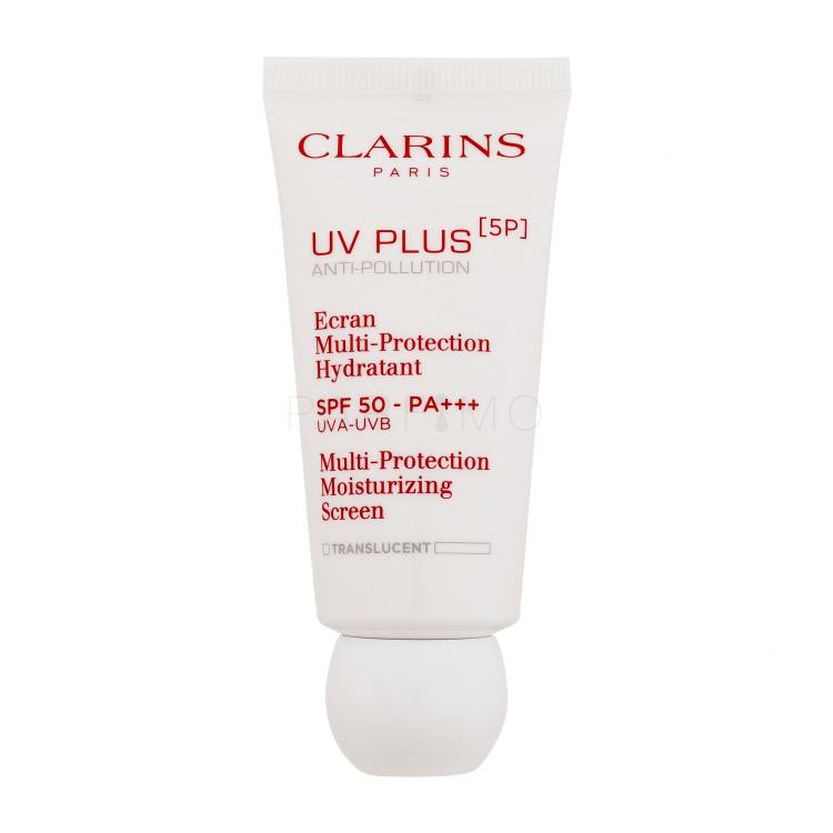 Clarins UV Plus 5P Multi-Protection Moisturizing Screen SPF50 Tagescreme für Frauen 30 ml Farbton  Translucent
