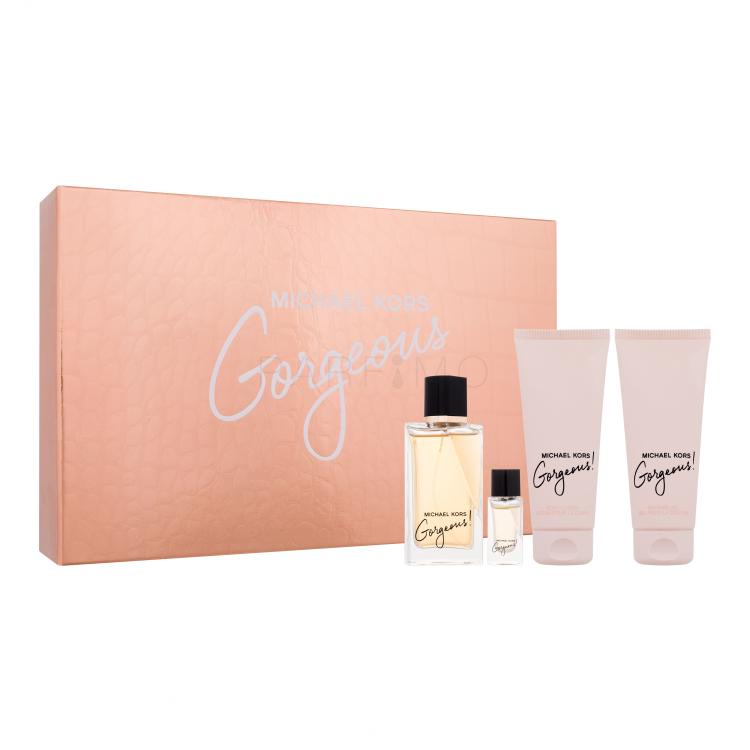 Michael Kors Gorgeous! Geschenkset Eau de Parfum 100 ml + Eau de Parfum 5 ml + Körperlotion 100 ml + Duschgel 100 ml