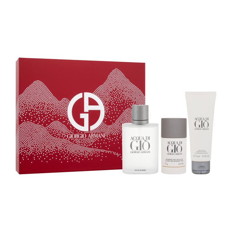 Giorgio Armani Acqua di Giò Pour Homme SET1 Geschenkset Eau de Toilette 100 ml + Duschgel 75 ml + Deostick 75 g