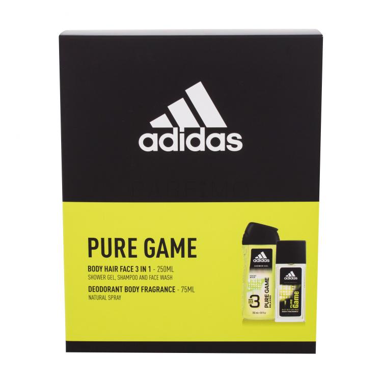 Adidas Pure Game Geschenkset 75ml Deospray + 250ml Duschgel