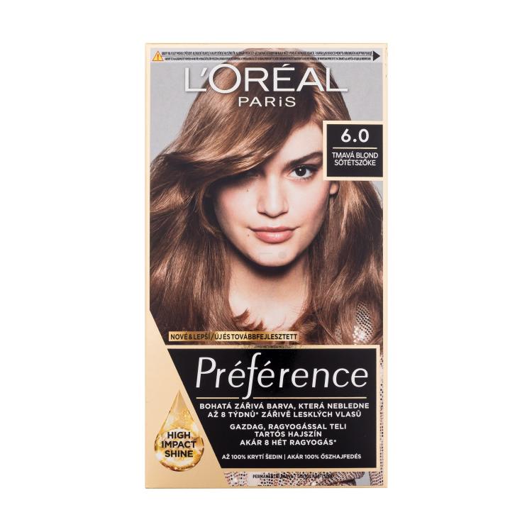 L&#039;Oréal Paris Préférence Haarfarbe für Frauen 60 ml Farbton  6.0
