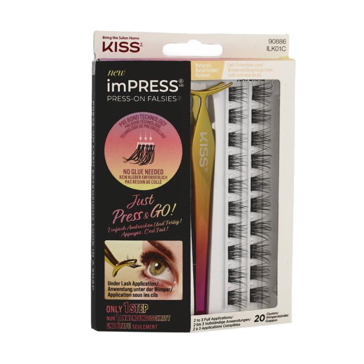Kiss imPRESS Press-on Falsies Natural Falsche Wimpern für Frauen Set