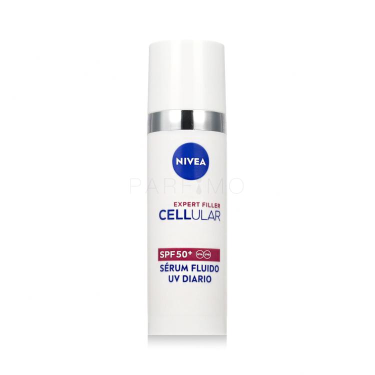 Nivea Cellular Expert Filler Daily UV Serum Fluid SPF50+ Sonnenschutz fürs Gesicht für Frauen 30 ml