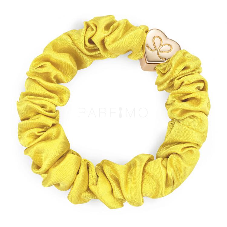 By Eloise London Silk Scrunchie Gold Heart Haargummi für Frauen 1 St. Farbton  Mellow Yellow