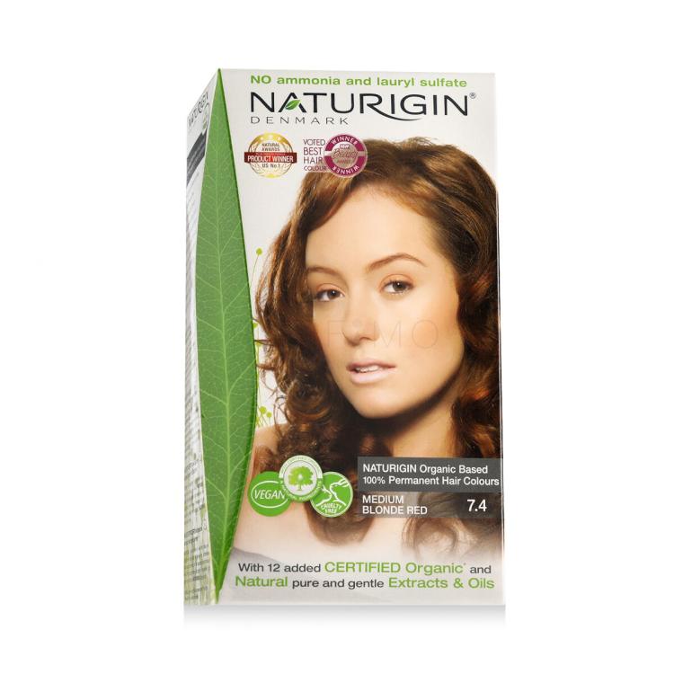 Naturigin Permanent Hair Colour Haarfarbe 115 ml Farbton  Medium Blonde Red 7.4