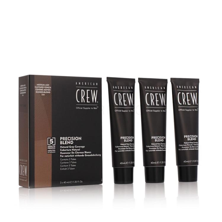 American Crew Precision Blend Natural Grey Blending Hair Color Haarfarbe für Herren 3x40 ml Farbton  5-6 Medium Ash