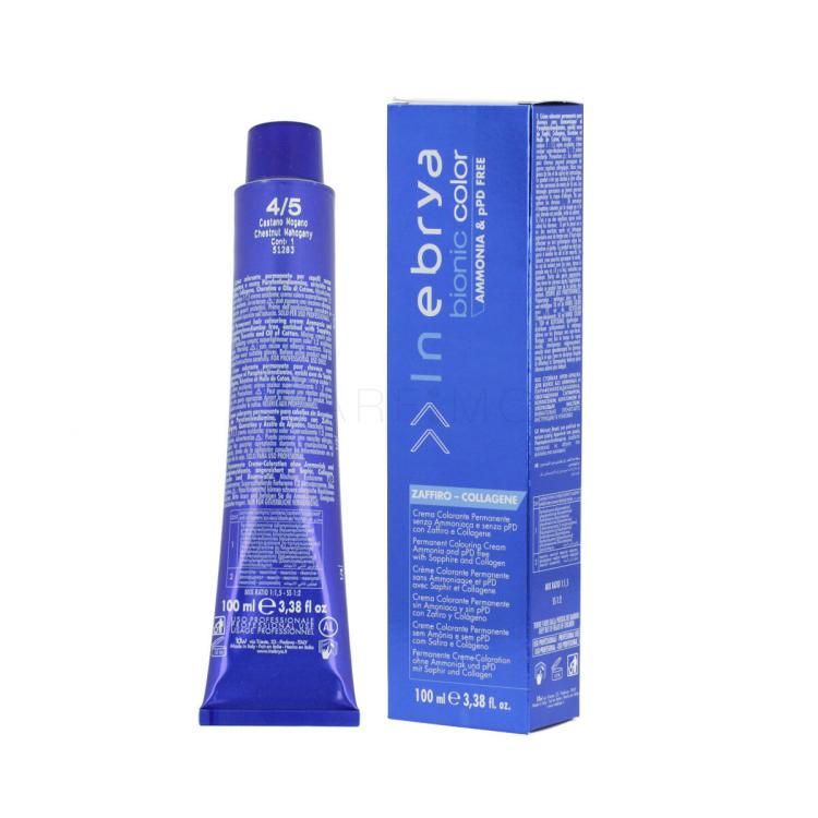 Inebrya Bionic Color Haarfarbe 100 ml Farbton  4/5 Chestnut Mahogany