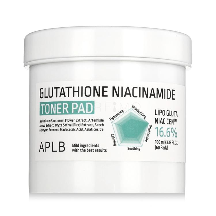 APLB Glutathione Niacinamide Toner Pad Gesichtswasser und Spray 60 St.
