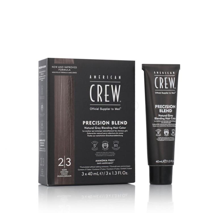 American Crew Precision Blend Natural Grey Blending Hair Color Haarfarbe für Herren 120 ml Farbton  2-3 Dark