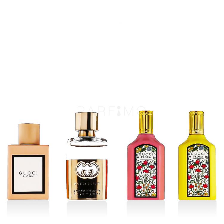Gucci Mini Set Geschenkset EDP Flora Gorgeous Orchid 5 ml + EDP Flora Gorgeous Gardenia 5 ml + EDT Guilty Pour Femme 5 ml + EDP Bloom 5 ml