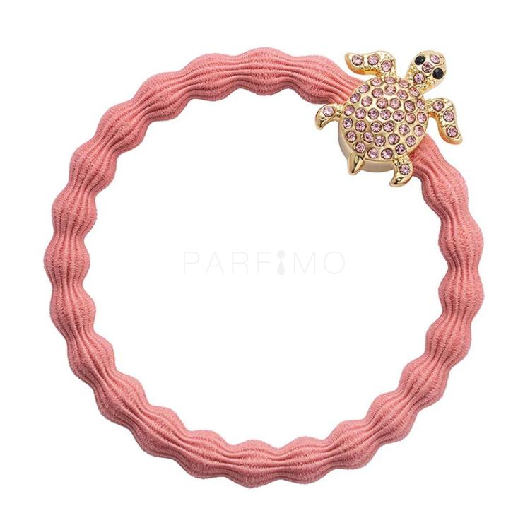 By Eloise London Bling Charms Gold Diamanté Turtle Haargummi für Frauen 1 St. Farbton  Coral